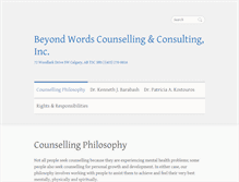 Tablet Screenshot of beyondwordscounselling.ca